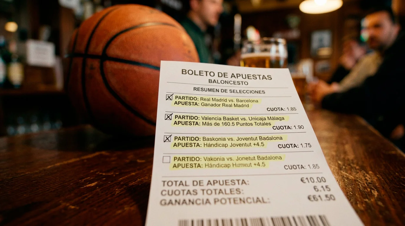 Parlays y apuestas combinadas en la NBA con análisis de margen y estrategia